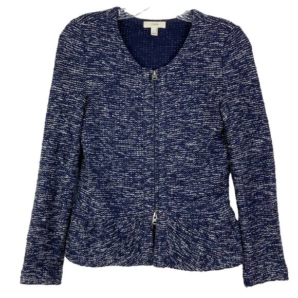 NWOT J. CREW Blazer XS Boucle Peplum Jacket 2012 MSRP $149 - Picture 2 of 7